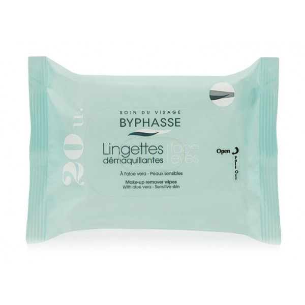 toallitas desmaquillantes Byphasse con aloe vera para piel sensible