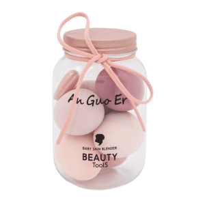 Set de esponjas de maquillaje Coperma en tonos pastel para aplicar base, corrector y polvos.