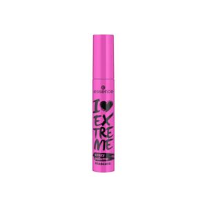 máscara de pestañas Essence I Love Extreme Crazy Volume con envase rosa