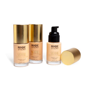 diferentes tonos de la base de maquillaje líquida Magic Studio Nude