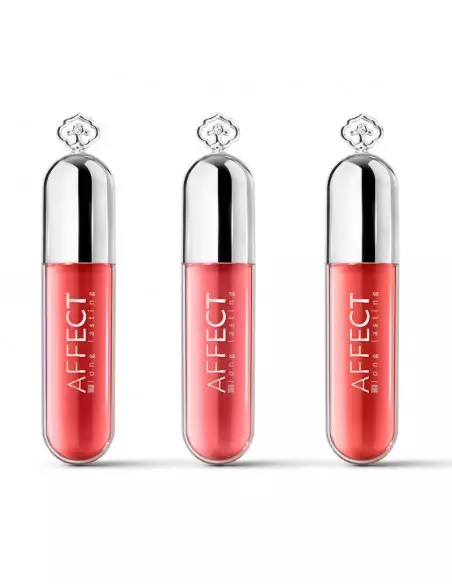 Vista frontal de los tres mini labiales Desert Wonders de Affect