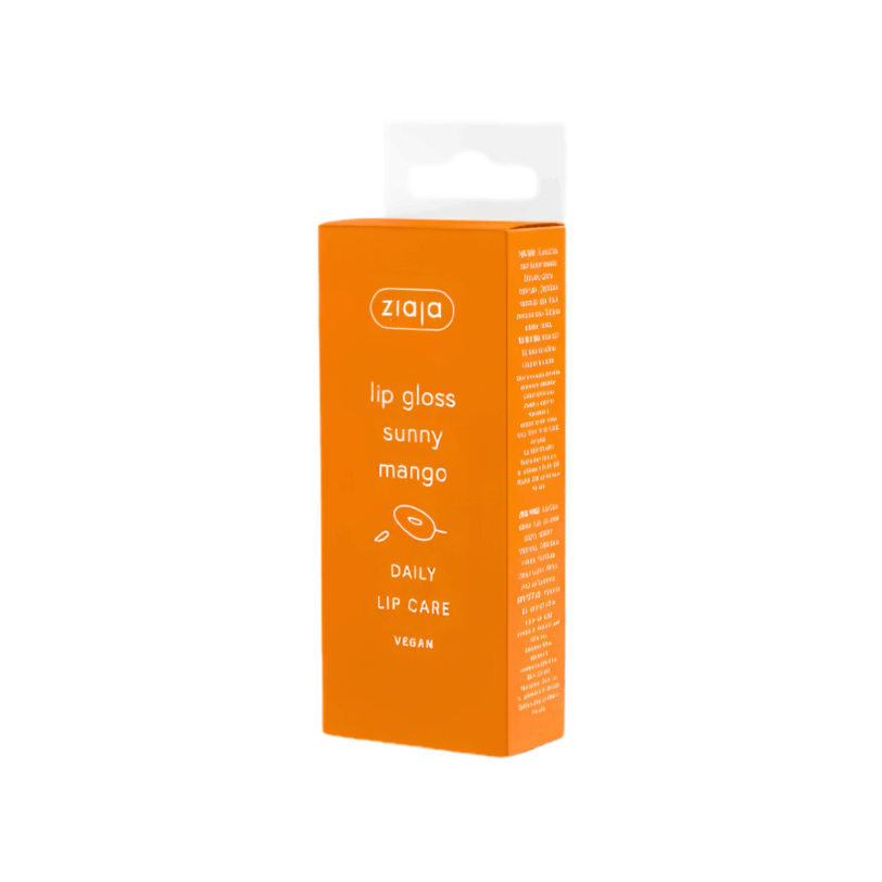 Packaging del bálsamo labial con brillo Sunny Mango de Ziaja