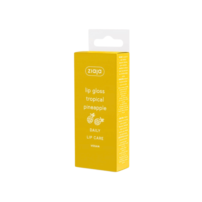 balsamo labial con brillo tropical pineapple ziaja vegano