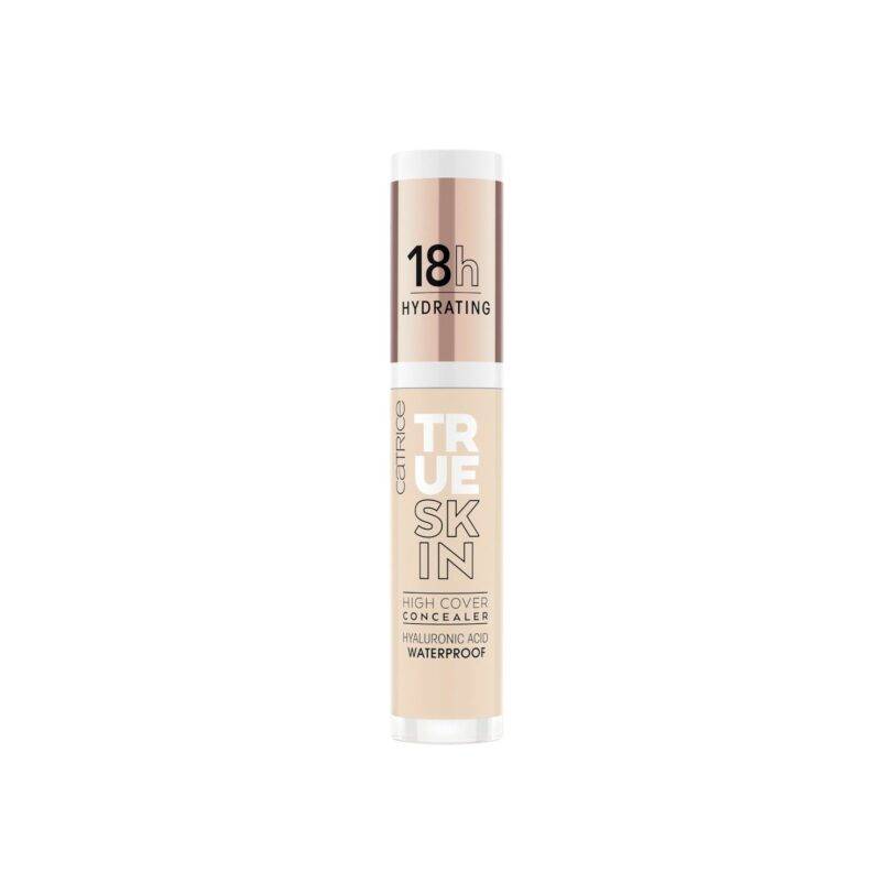 corrector Catrice True Skin High Cover en envase beige y dorado