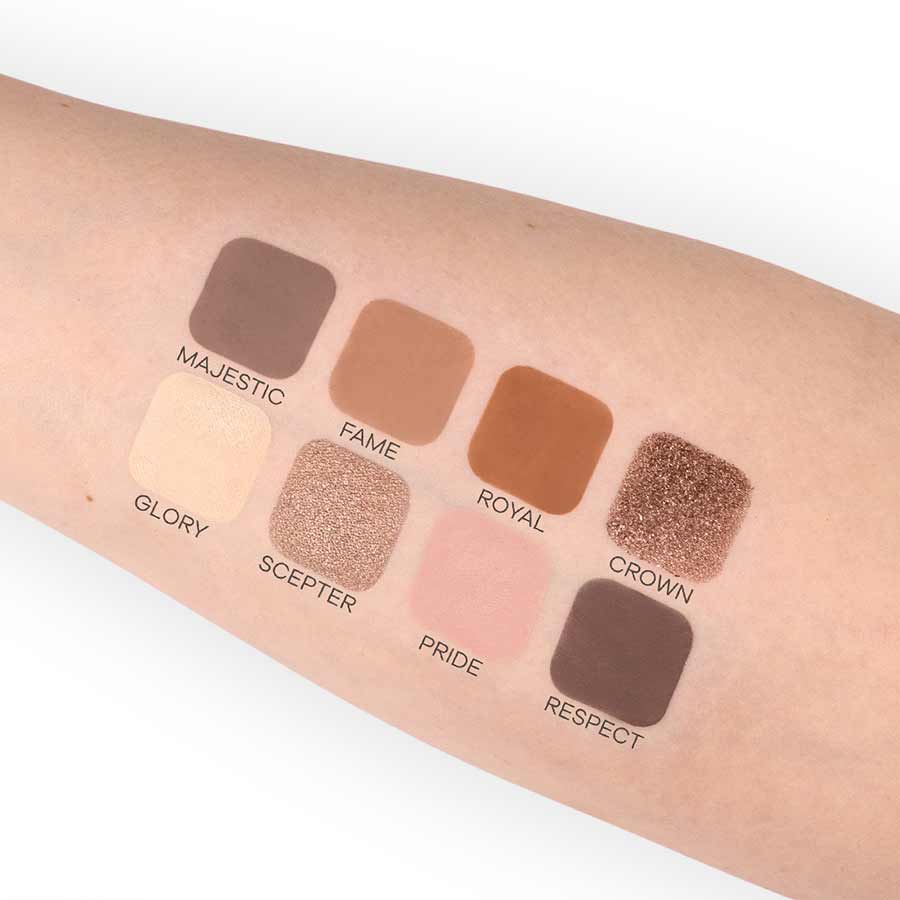 swatches paleta Dignity Pierre Rene tonos majestic fame royal