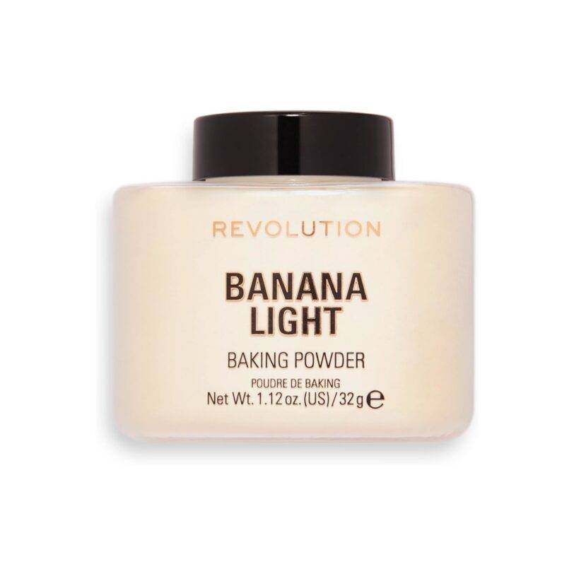 polvos sueltos Revolution Banana Light polvo fijador tono amarillo suave 32g