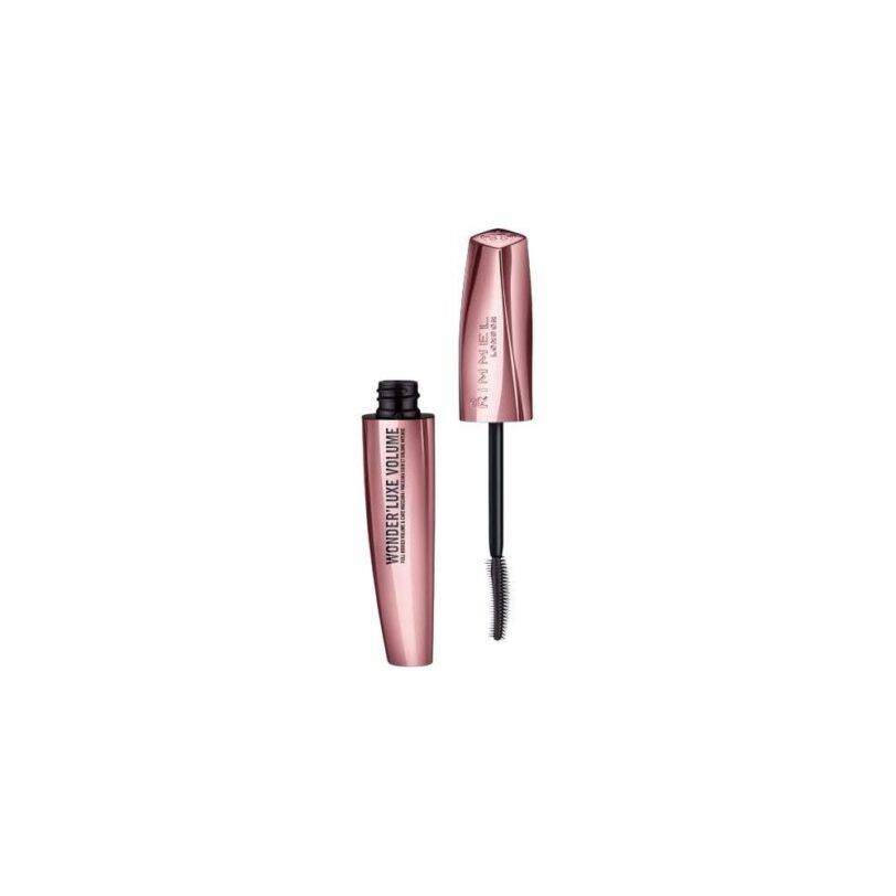 máscara de pestañas Wonder'Luxe Volume abierta con cepillo aplicador