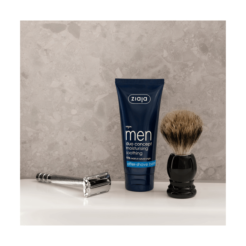 piel masculina calmada tras el afeitado con Ziaja MEN