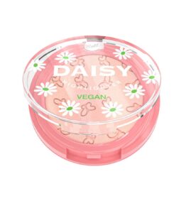 Iluminador Daisy Highlighter de Bell Cosmetics con acabado luminoso y fórmula vegana en polvo compacto