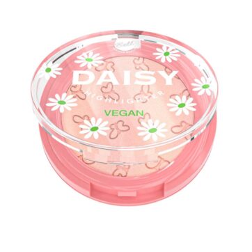 Iluminador Daisy Highlighter de Bell Cosmetics con acabado luminoso y fórmula vegana en polvo compacto