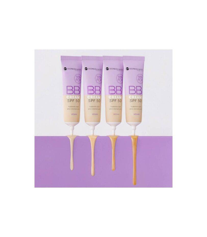 Gama de tonos de la BB Cream SPF 50 hipoalergénica de Bell HYPO