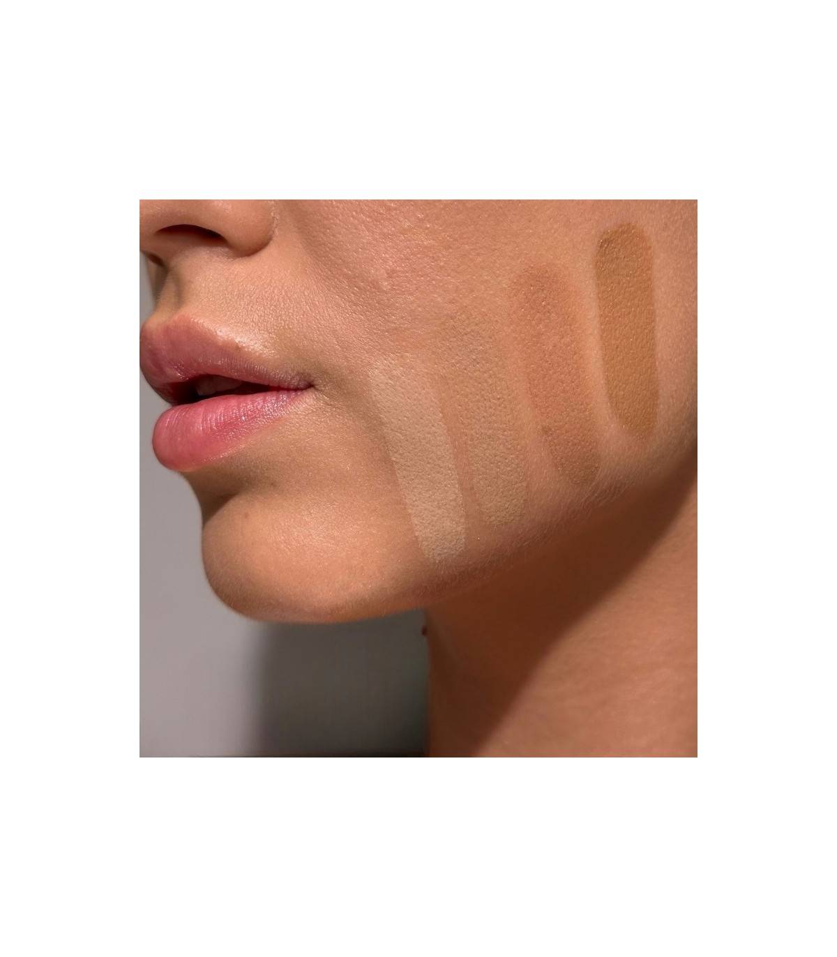 Swatches de la BB Cream SPF 50 Bell HYPO aplicados sobre el rostro