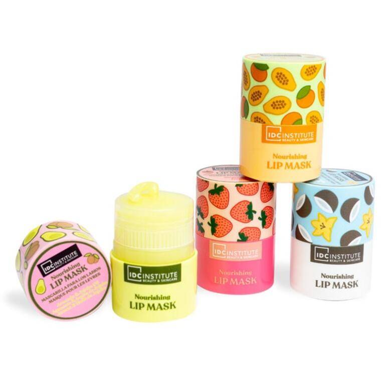 gama de mascarillas labiales nutritivas IDC Institute con sabores frutales