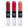 Labial líquido Magic Studio Glossy en tonos Burgundy Crush, Red Attraction y Soft Blossom