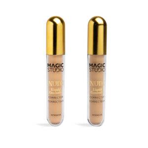 Corrector líquido Magic Studio Nude Liquid Concealer tonos 1 y 2 con acabado natural y cobertura modulable