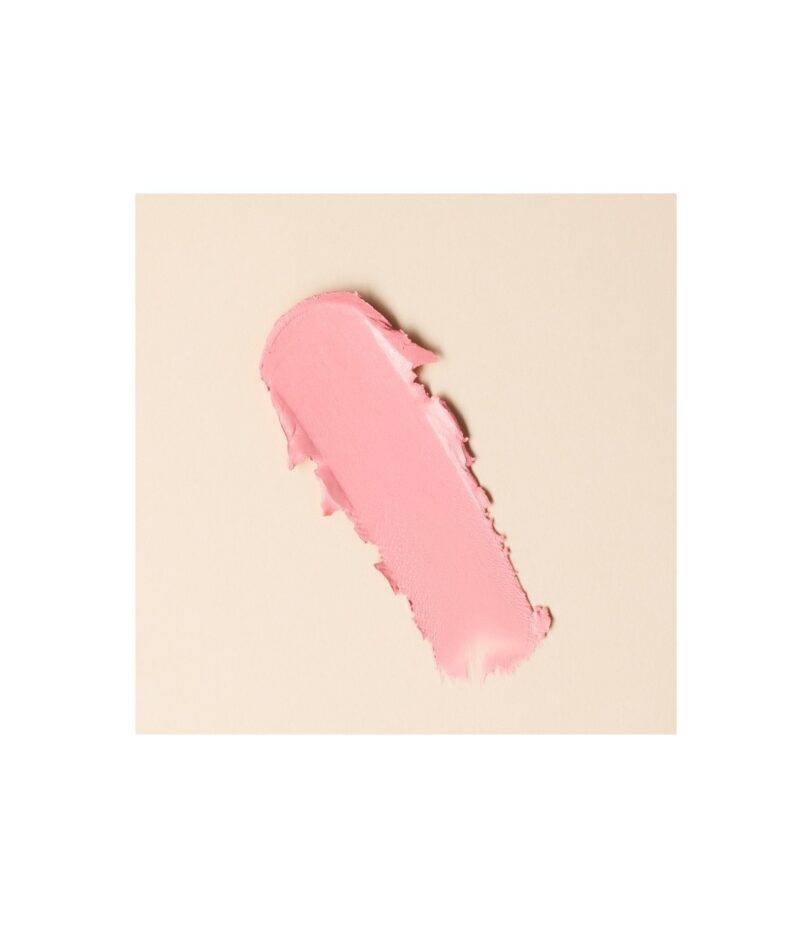 Swatch del colorete en crema Aura del Sol con tono rosado y acabado luminoso en la piel