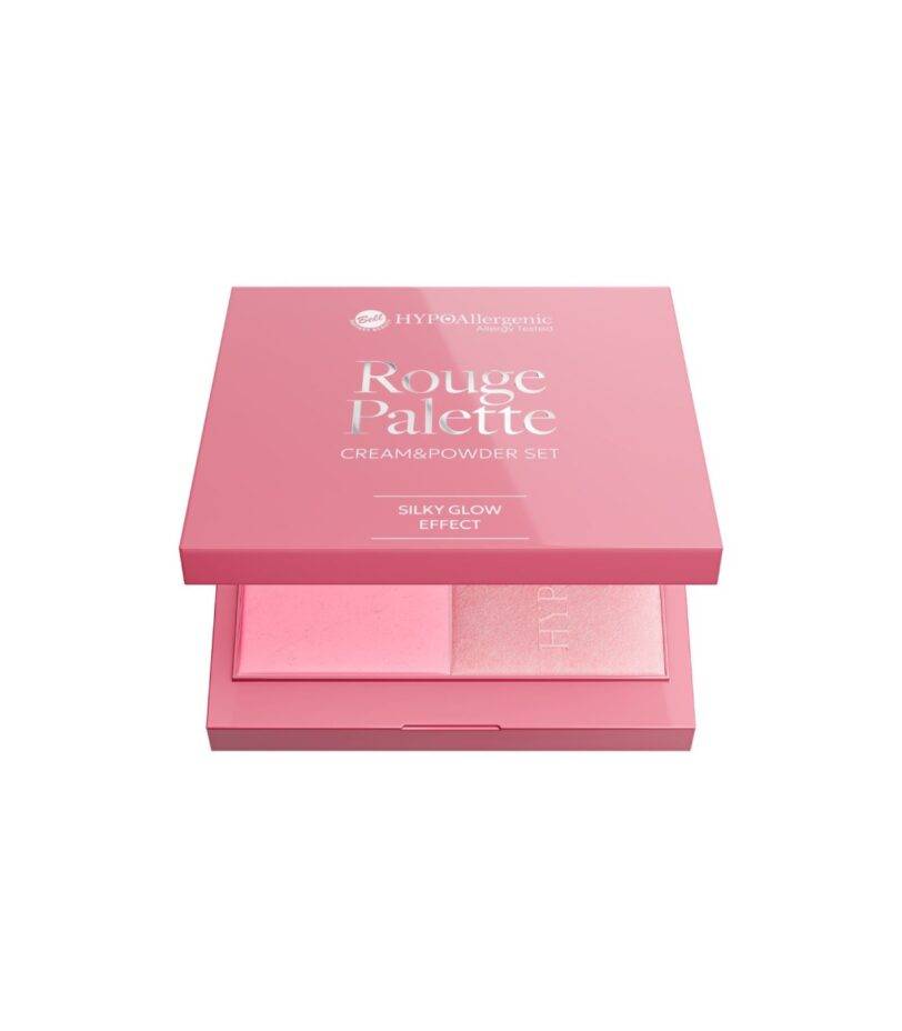 Paleta de colorete hipoalergénico HYPO Rouge Palette con formato crema y polvo para acabado luminoso