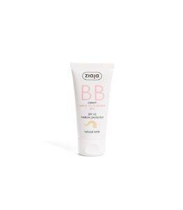 Caja de BB cream Ziaja SPF 15 para piel normal, seca y sensible en tono natural