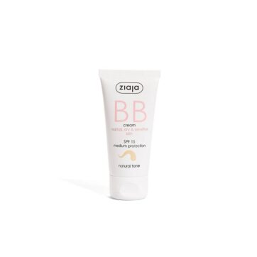 Caja de BB cream Ziaja SPF 15 para piel normal, seca y sensible en tono natural