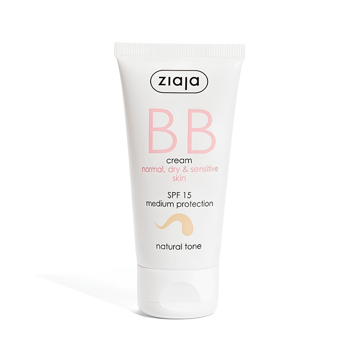 Caja de BB cream Ziaja SPF 15 para piel normal, seca y sensible en tono natural