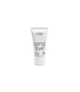 Crema facial calmante de día Ziaja Sensitive con SPF 20 para piel sensible en formato tubo