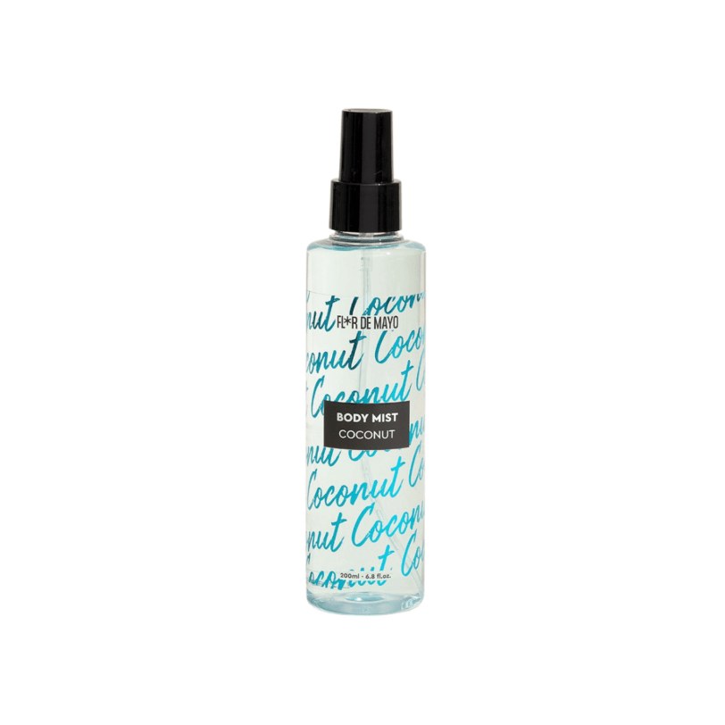 Bruma corporal de coco Flor de Mayo con aroma tropical dulce y refrescante