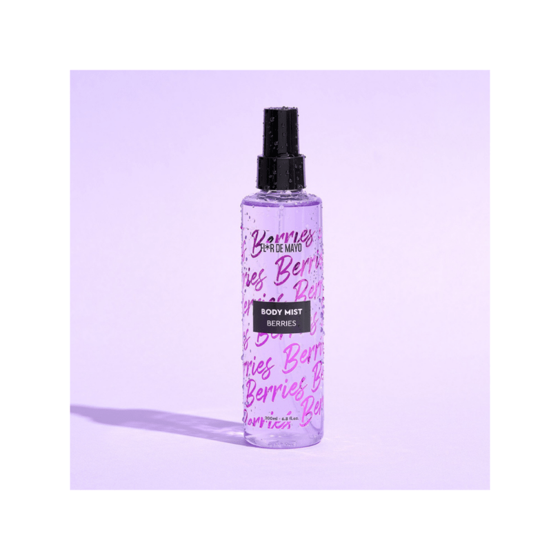 Bruma corporal de frutos rojos Flor de Mayo con efecto refrescante y aroma afrutado