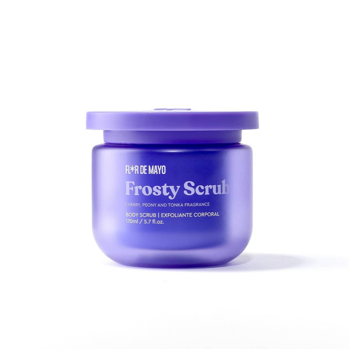 exfoliante corporal frosty de flor de mayo con manteca y sal