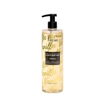 Gel limpiador manos y cuerpo vainilla Flor de Mayo en envase con dosificador