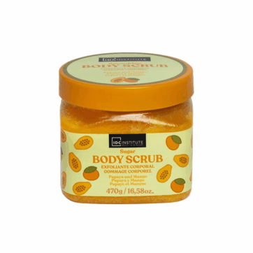 exfoliante corporal idc institute papaya y mango textura azucar elimina impurezas y suaviza la piel