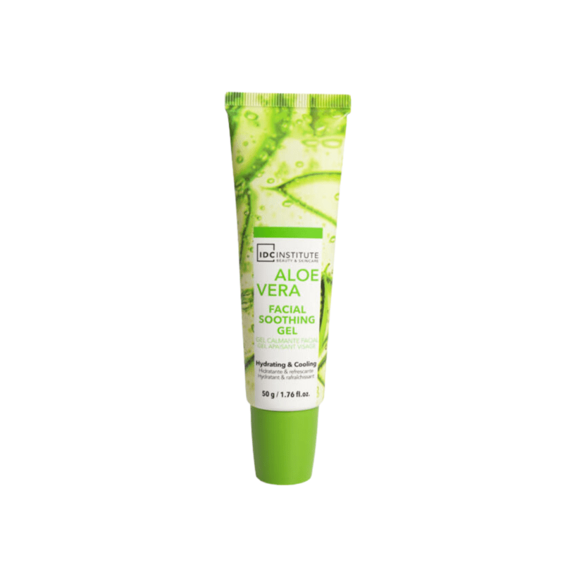 Gel facial calmante de aloe vera en formato tubo para hidratar y refrescar la piel