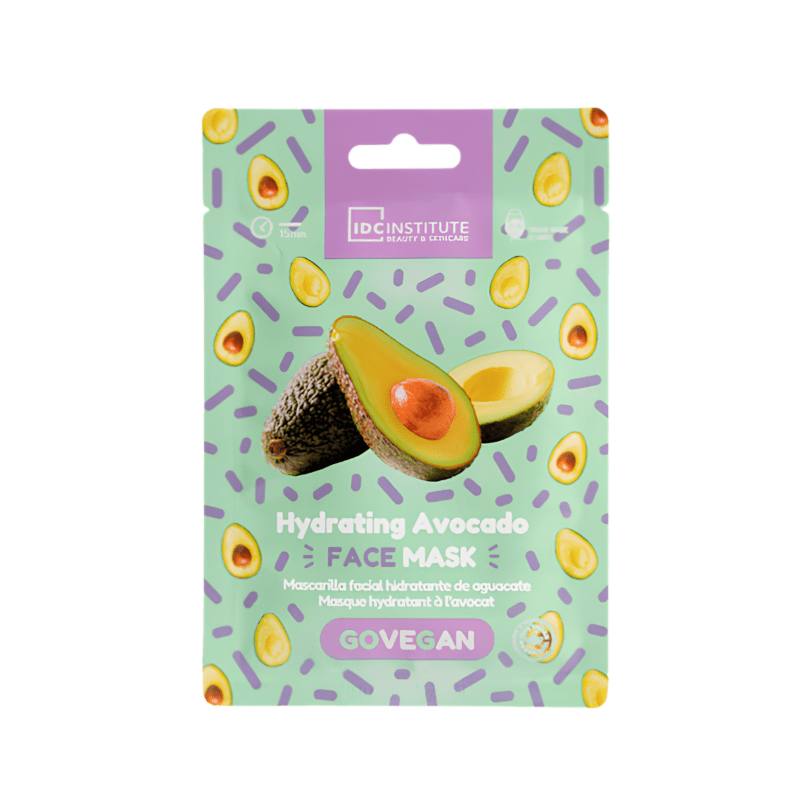mascarilla facial de aguacate idc institute hidratante vegana para piel seca y deshidratada