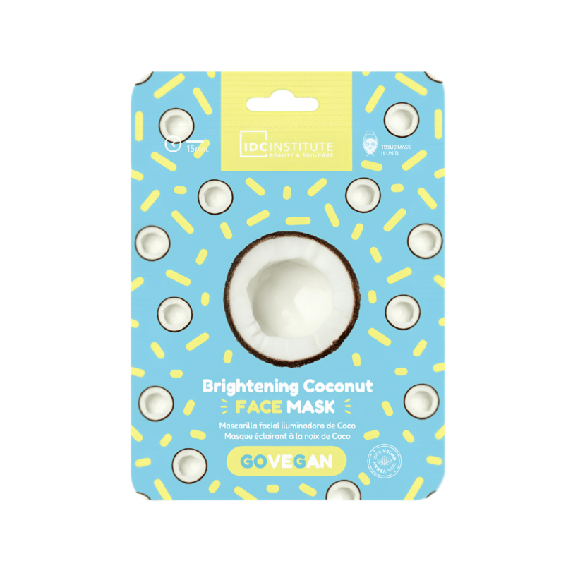 mascarilla facial de coco idc institute iluminadora vegana hidratante piel luminosa