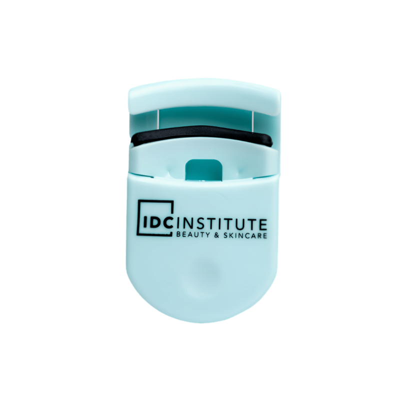 mini rizador de pestañas azul IDC Institute portátil y fácil de usar