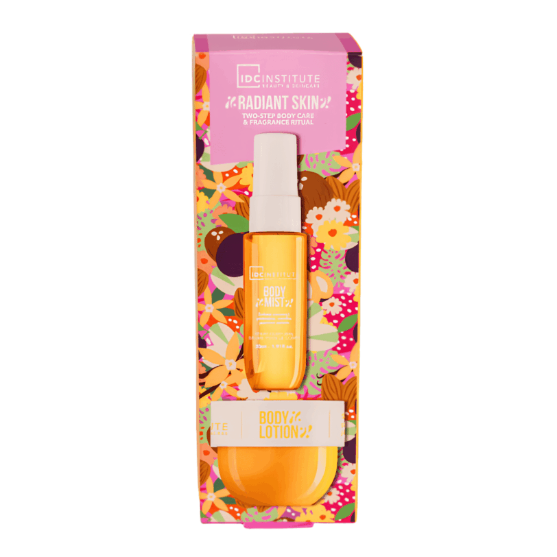 pack radiant skin idc institute con body mist y locion corporal ideal regalo cuidado piel