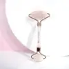 Rodillo facial cuarzo rosa Brushworks doble cabezal Rodillo facial de cuarzo rosa Brushworks con doble cabezal para masaje y drenaje facial