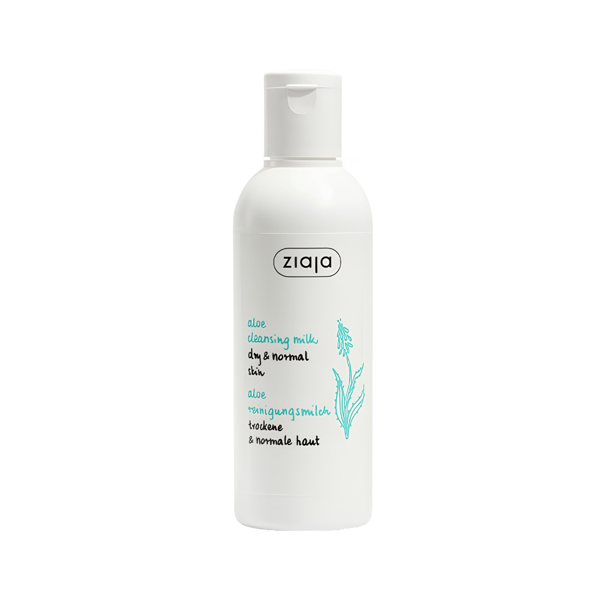 Leche limpiadora Ziaja Aloe para piel seca y normal que limpia suavemente sin resecar