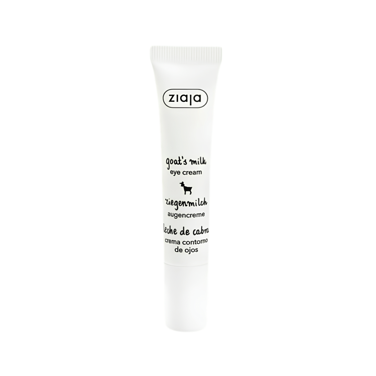 Contorno de ojos hidratante Ziaja leche de cabra en formato tubo para piel seca y delicada