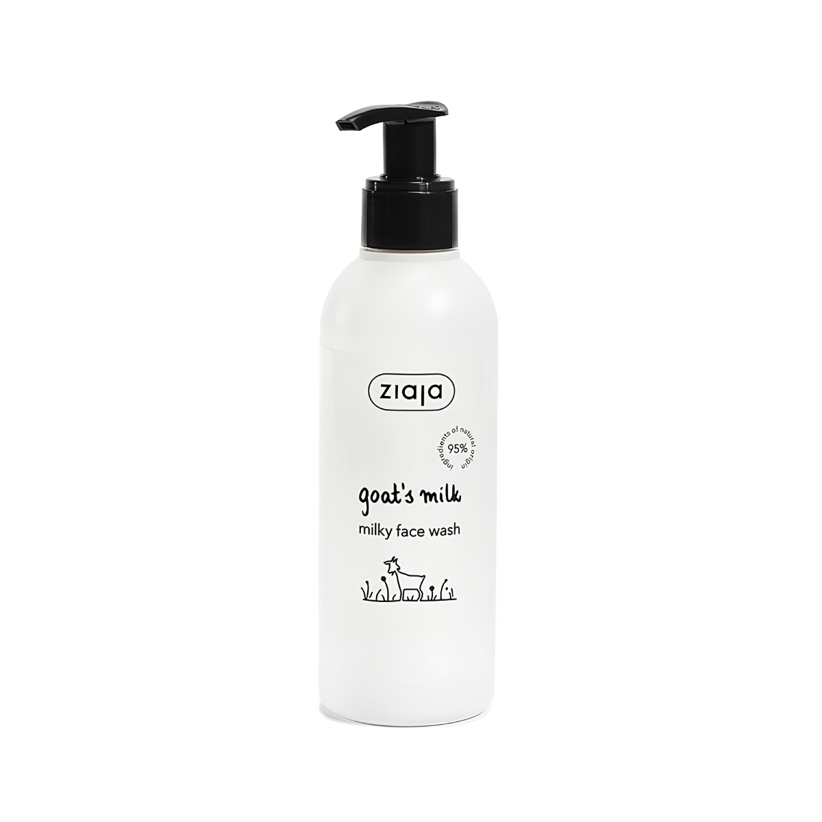 Limpiador facial cremoso Ziaja leche de cabra en envase con dosificador para piel seca y sensible