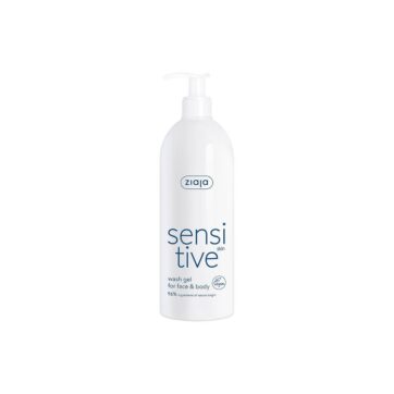 gel limpiador para piel sensible Ziaja Sensitive para rostro y cuerpo
