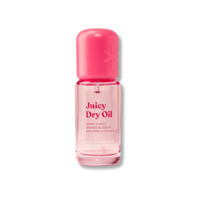 Aceite Seco Juicy con Almendra y Argán aceite seco multifuncional Flor de Mayo Juicy Dry Oil con fragancia dulce y acabado luminoso para piel y cabello