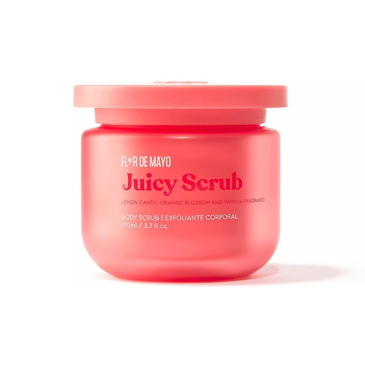 exfoliante corporal juicy flor de mayo con cacao y aromas citricos textura cremosa hidratante