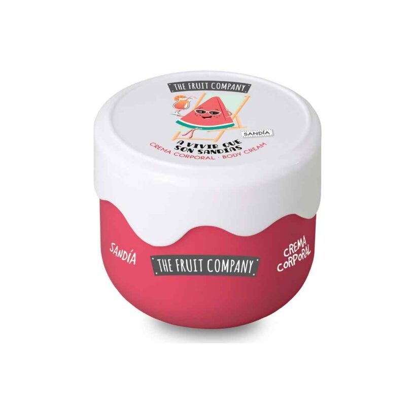 Crema corporal sandía The Fruit Company hidratación efecto seda crema corporal The Fruit Company aroma sandía hidratante piel suave textura ligera