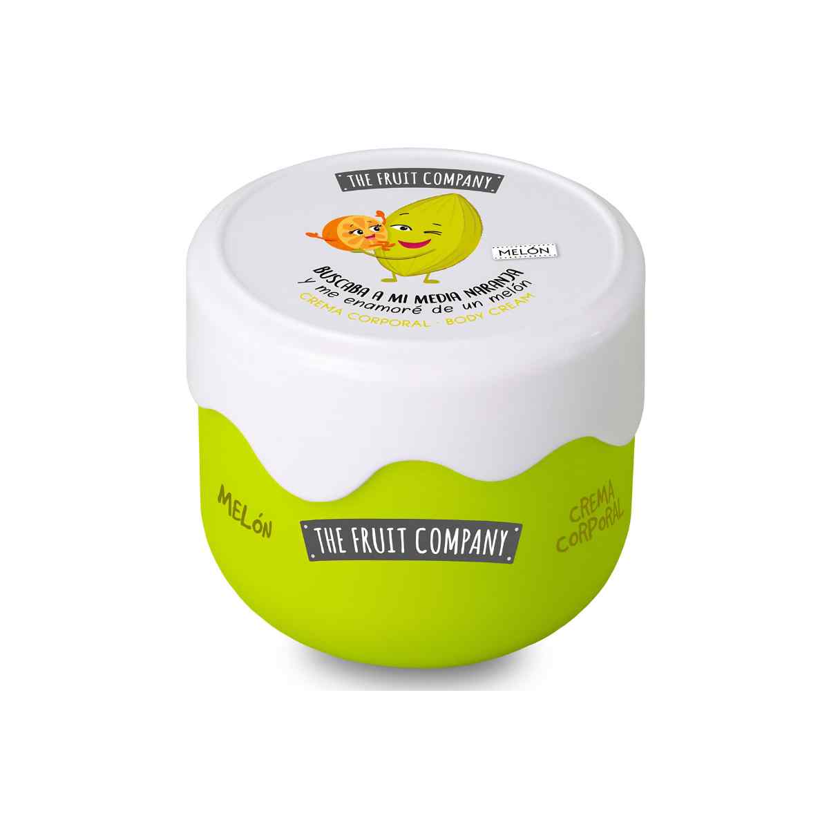 crema corporal The Fruit Company aroma melón hidratante con vitamina E y karité piel suave