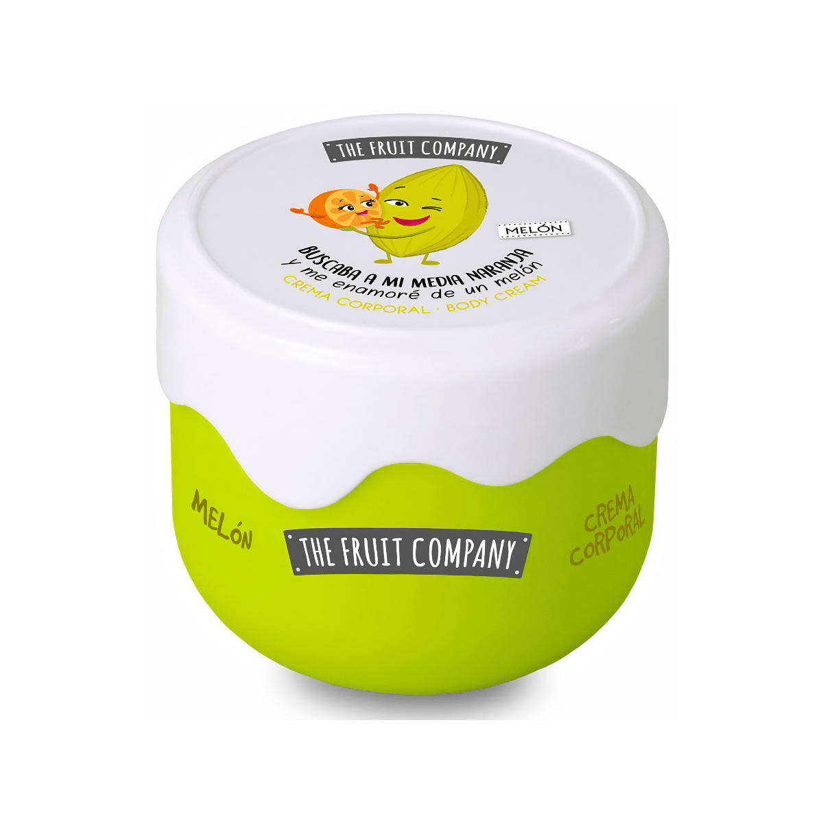 crema corporal The Fruit Company aroma melón hidratante con vitamina E y karité piel suave