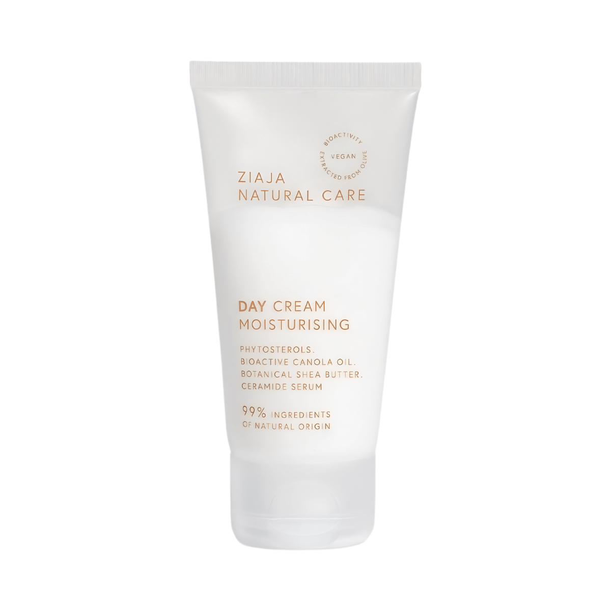 crema facial hidratante de día Ziaja Natural Care con ingredientes naturales y textura ligera