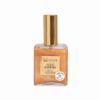 Aceite corporal Gold Shimmer con partículas iluminadoras en envase transparente
