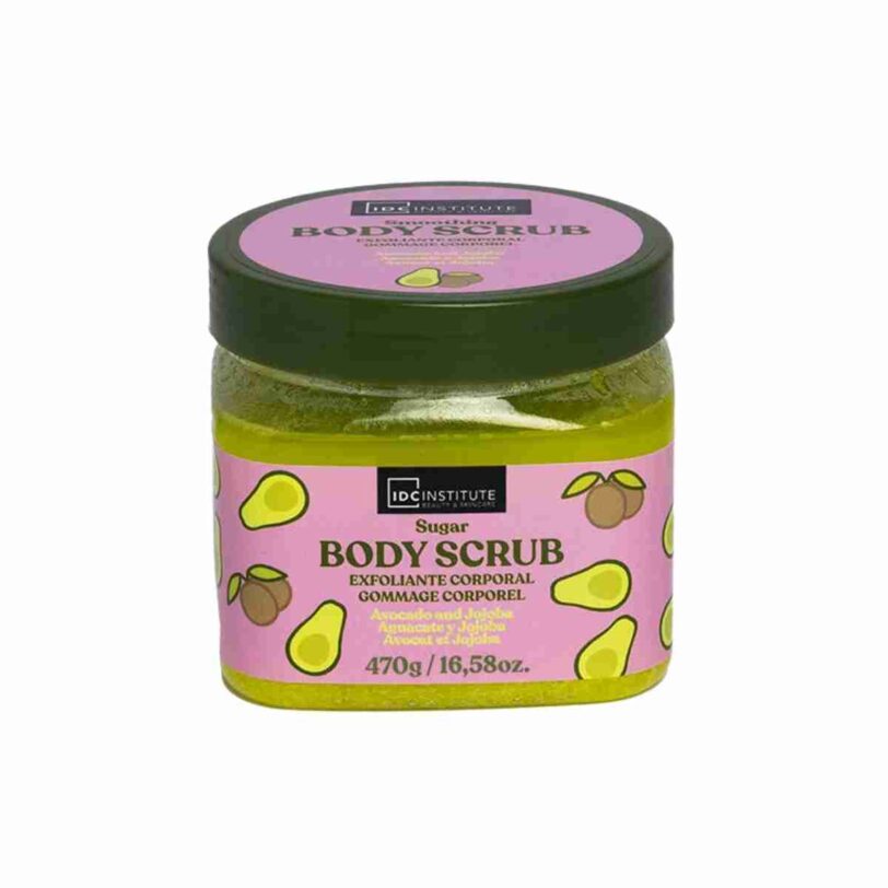 Exfoliante corporal aguacate y jojoba IDC Institute exfoliante corporal idc institute aguacate y jojoba con azucar textura nutritiva elimina impurezas y suaviza la piel