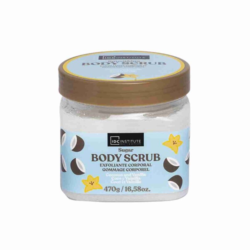 Exfoliante corporal coco y vainilla IDC Institute exfoliante corporal idc institute coco y vainilla con azucar textura suave elimina impurezas y nutre la piel