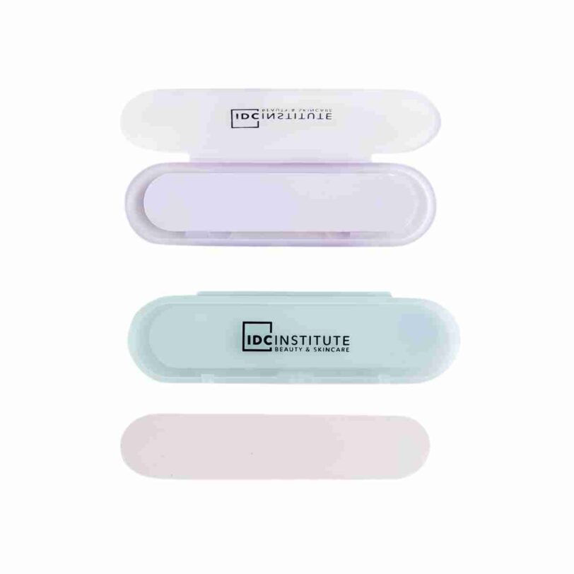 Lima de uñas de bolsillo IDC Institute portátil lima de uñas de bolsillo IDC Institute con estuche compacto ideal para llevar en el bolso